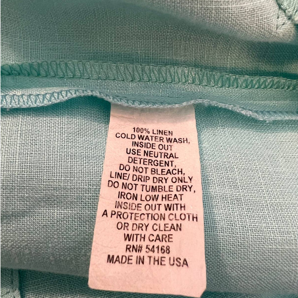 Elliott Lauren Open Jacket in Teal Green Linen Size 2 - Picture 5 of 5